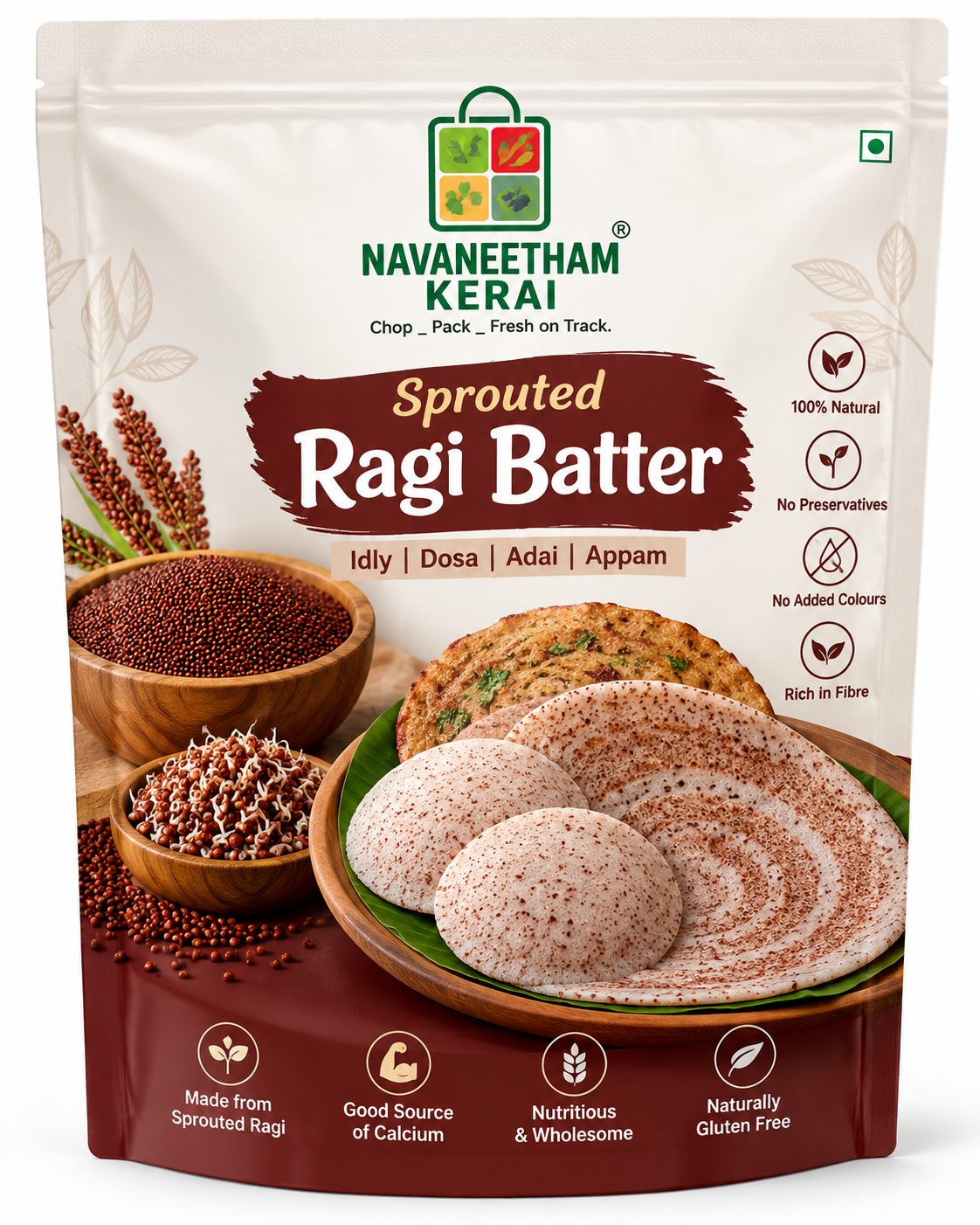 Sprouted Ragi batter
